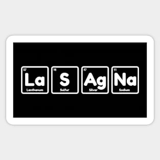 Lasagna - Chemistry Table of Periodic Elements Sticker